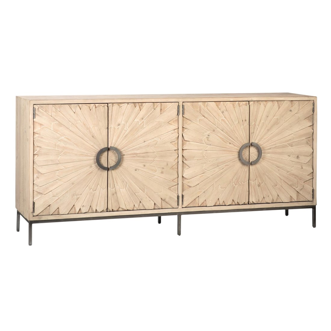 French Style Mabari Sideboard Silver Finish (1 of 5)