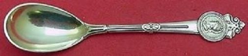 Gorham Medallion Sterling Silver Egg Spoon 4 3/4 Inches: Gorham Medallion Sterling Silver Egg Spoon 4 3/4 Inches This exquisite egg spoon, crafted by Gorham, showcases the elegant Medallion pattern. Made from high-quality sterling silver, this piece measure