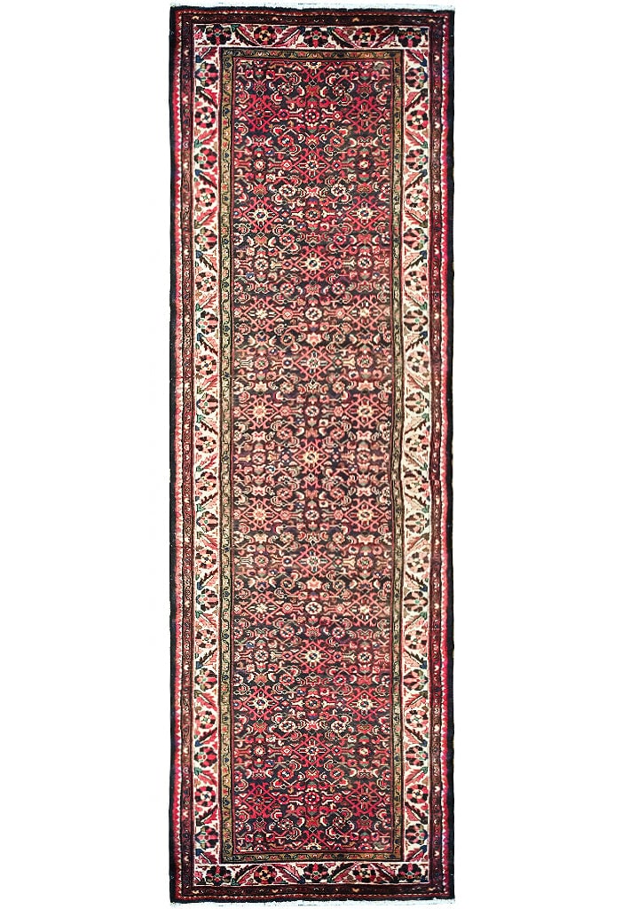 3.9 x 16.9 ft Persian Handmade Runner Red Blue Ivory Wool: 3.9 x 16.9 ft Persian Handmade Runner Red Blue Ivory Wool Free continental US Shipping Discover the elegance of this exquisite 4' x 17' Persian Wide Long Handmade Runner, a true testament to timeless
