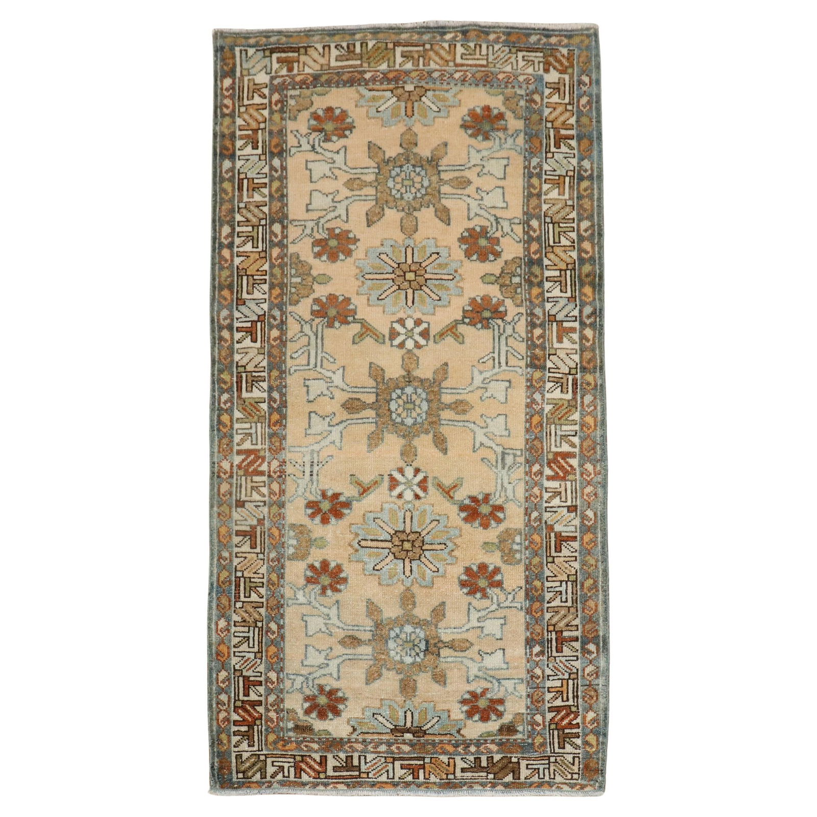 Exquisite 1930s Persian Malayer Hand-Knotted Wool Rug 30 x 56: Exquisite 1930s Persian Malayer Hand-Knotted Wool Rug 30 x 56 Discover the beauty of this exquisite early 20th-century Persian Malayer scatter rug, meticulously hand-knotted from high-quality wool. Wi