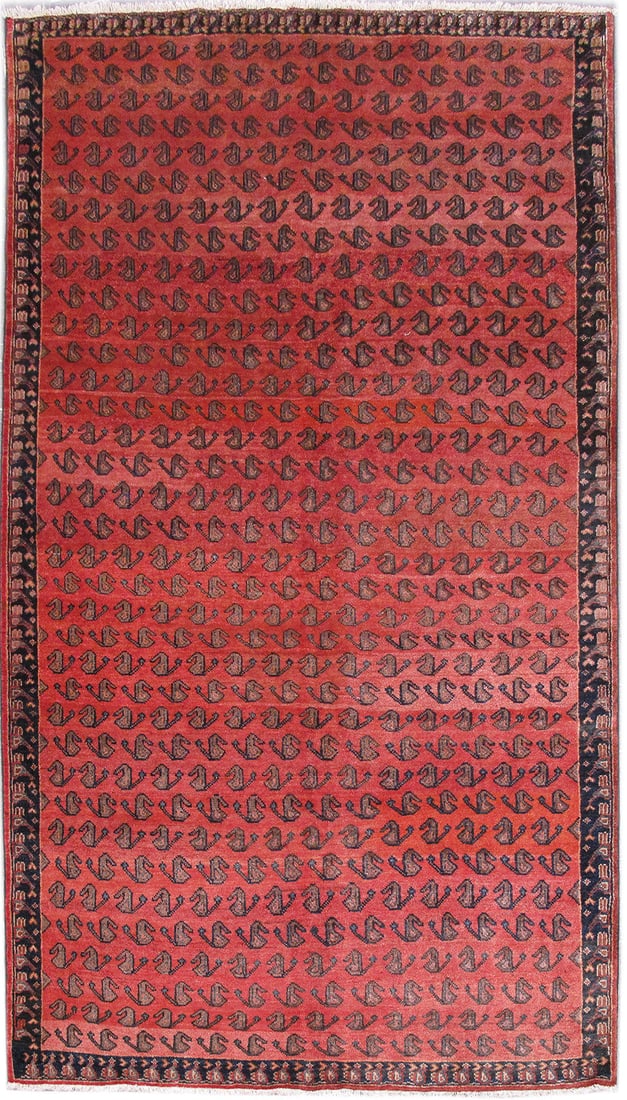 5.5 x 9.6 Handwoven Red Persian Hamadan Rug from Iran: 5.5 x 9.6 Handwoven Red Persian Hamadan Rug from Iran Free continental US Shipping Enhance your living space with this stunning 5.5 x 9.6 Red Persian Hamadan Rug, expertly handcrafted by skilled artis