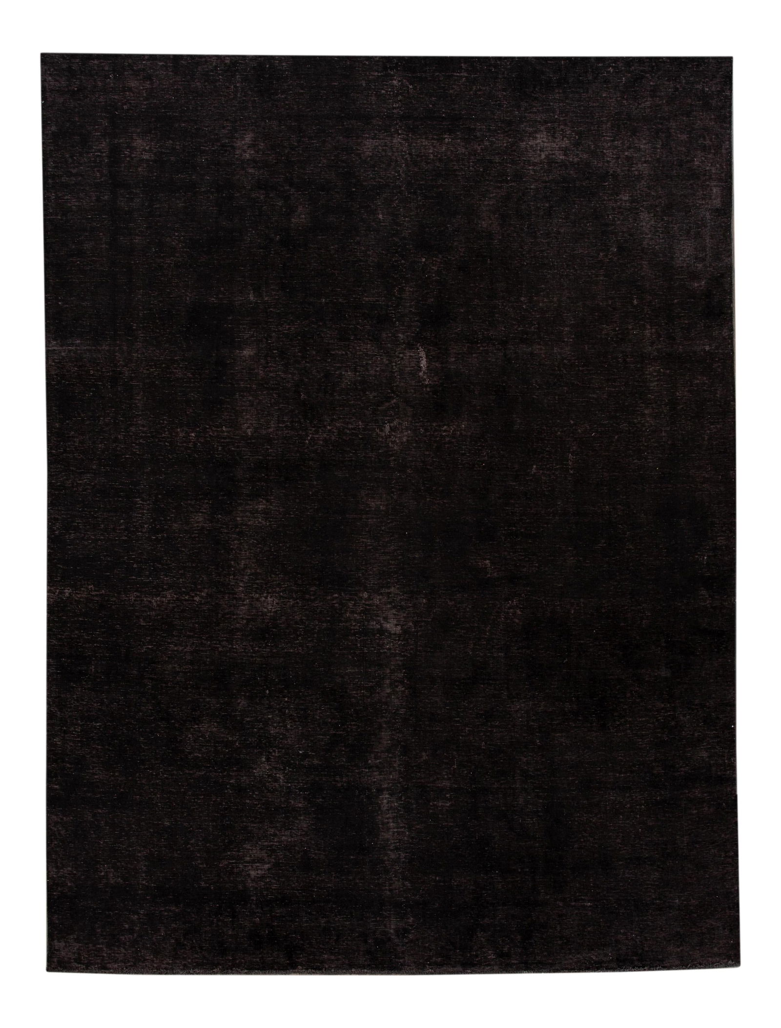 Hand-Knotted Vintage Black Overdyed Wool Rug 9'8 x 12'9: Hand-Knotted Vintage Black Overdyed Wool Rug 9'8 x 12'9 This exquisite hand-knotted vintage wool rug features a stunning black background adorned with an all-over design and subtle tan accents. Measur
