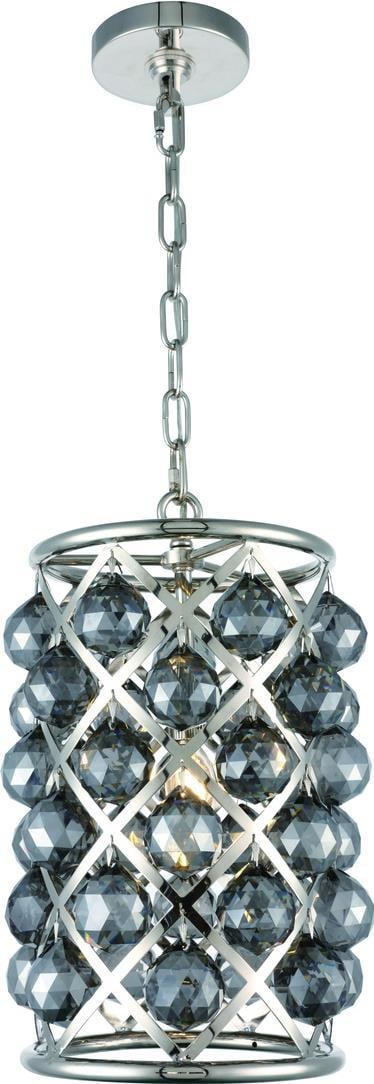 Elegant Lighting Madison Crystal Pendant Light 15.5H Polished Nickel: Elegant Lighting Madison Crystal Pendant Light 15.5H Polished Nickel Illuminate your space with the stunning Madison Pendant Light Fixture, a perfect blend of modern style and elegance. This pendant l