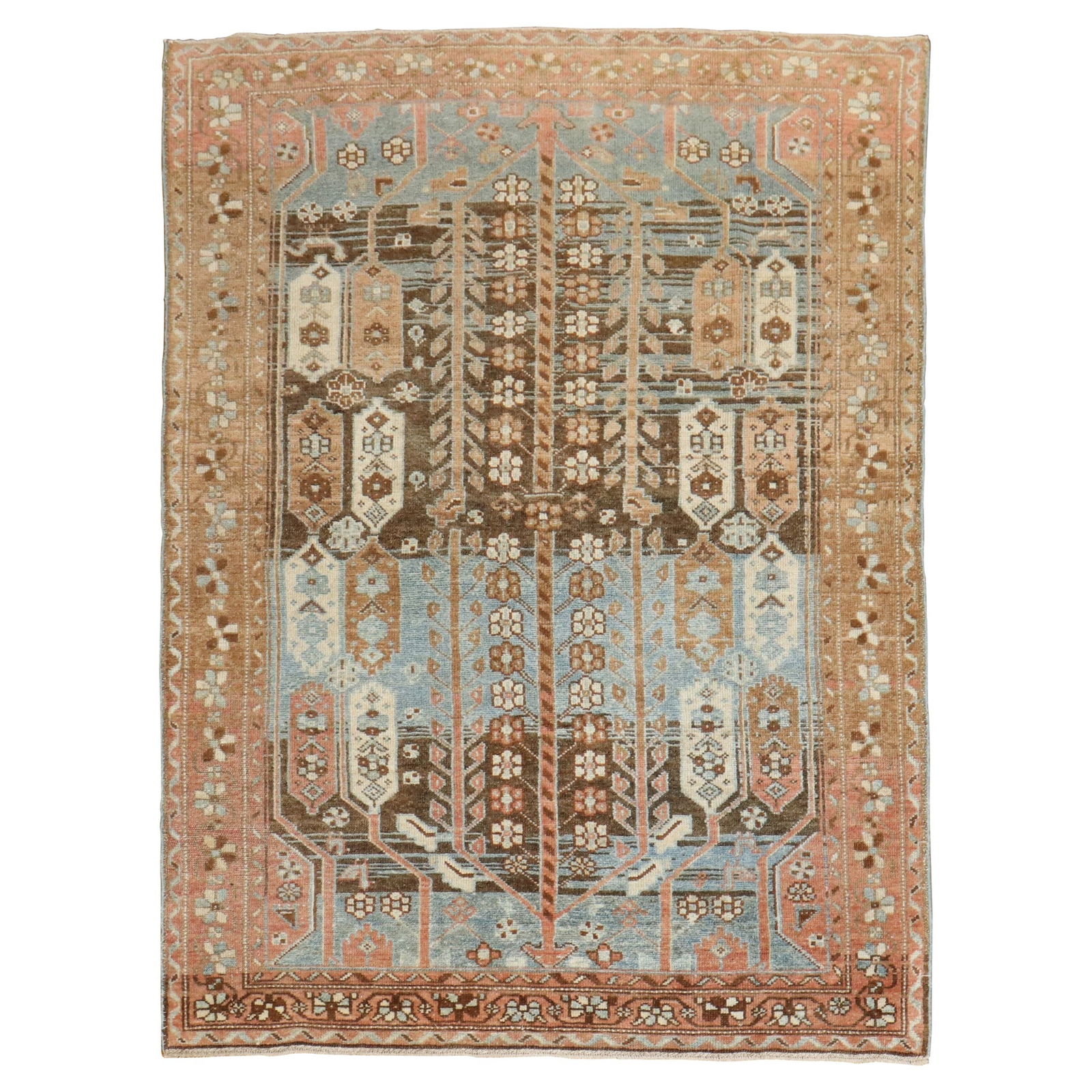 Mid-20th Century Hand-Knotted Persian Malayer Accent Rug: Mid-20th Century Hand-Knotted Persian Malayer Accent Rug Introducing a stunning Persian Malayer rug from the Zabihi Collection, crafted in Iran during the mid-20th century, circa 1930. This exquisite
