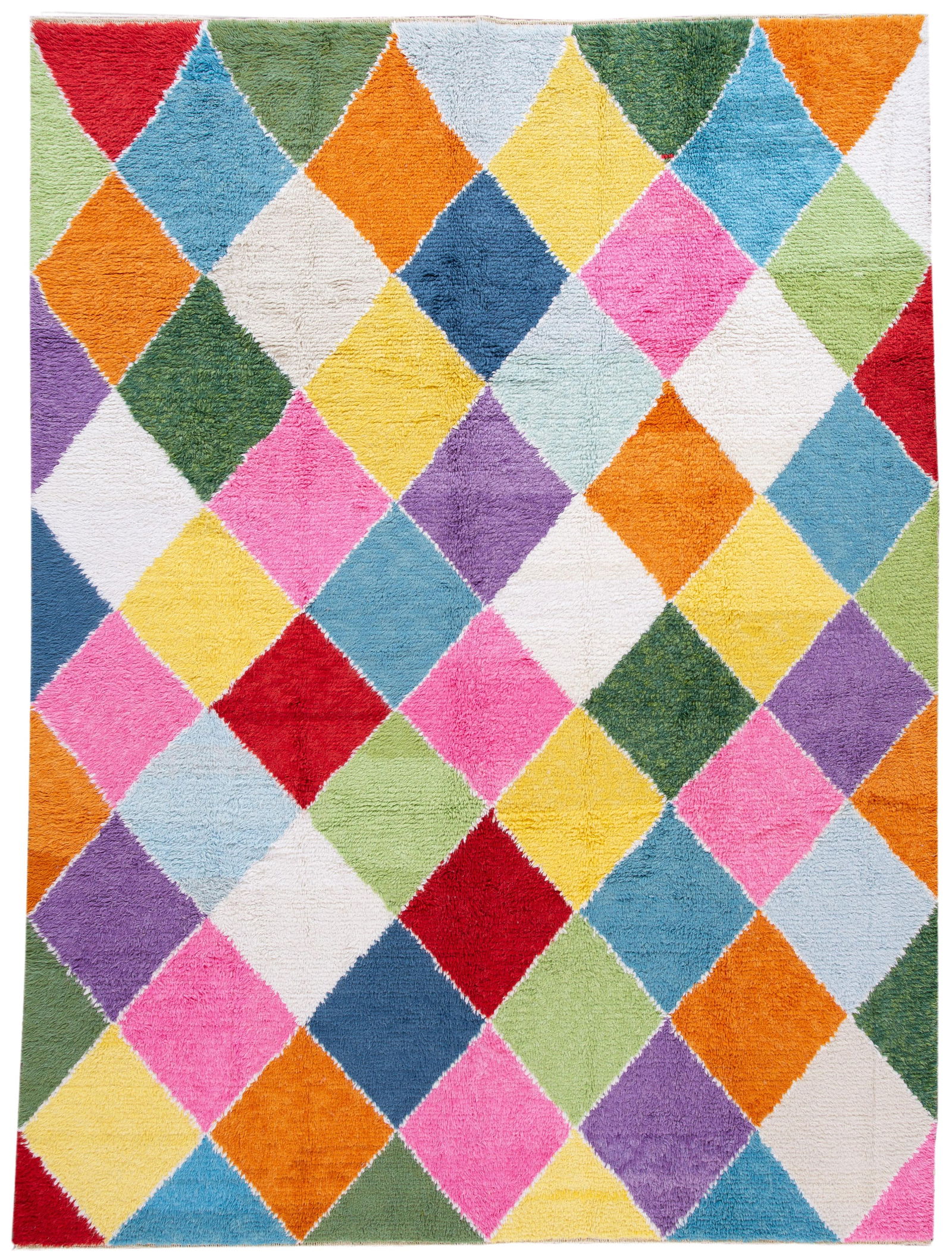 Contemporary Multicolor Moroccan-Style Wool Rug 9'9 x 13'5 (1 of 10)