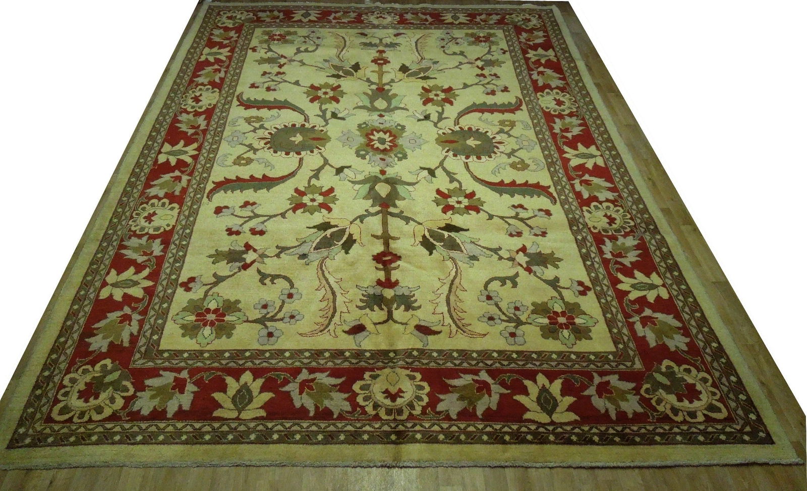 Luxurious 10'1 x 13'8 Beige Handcrafted Chobi Peshawar Rug from Pakistan: Luxurious 10'1 x 13'8 Beige Handcrafted Chobi Peshawar Rug from Pakistan Free continental US Shipping Elevate your living space with this exquisite 10' x 14' Beige Vegetable Dyed Chobi Peshawar Pakist