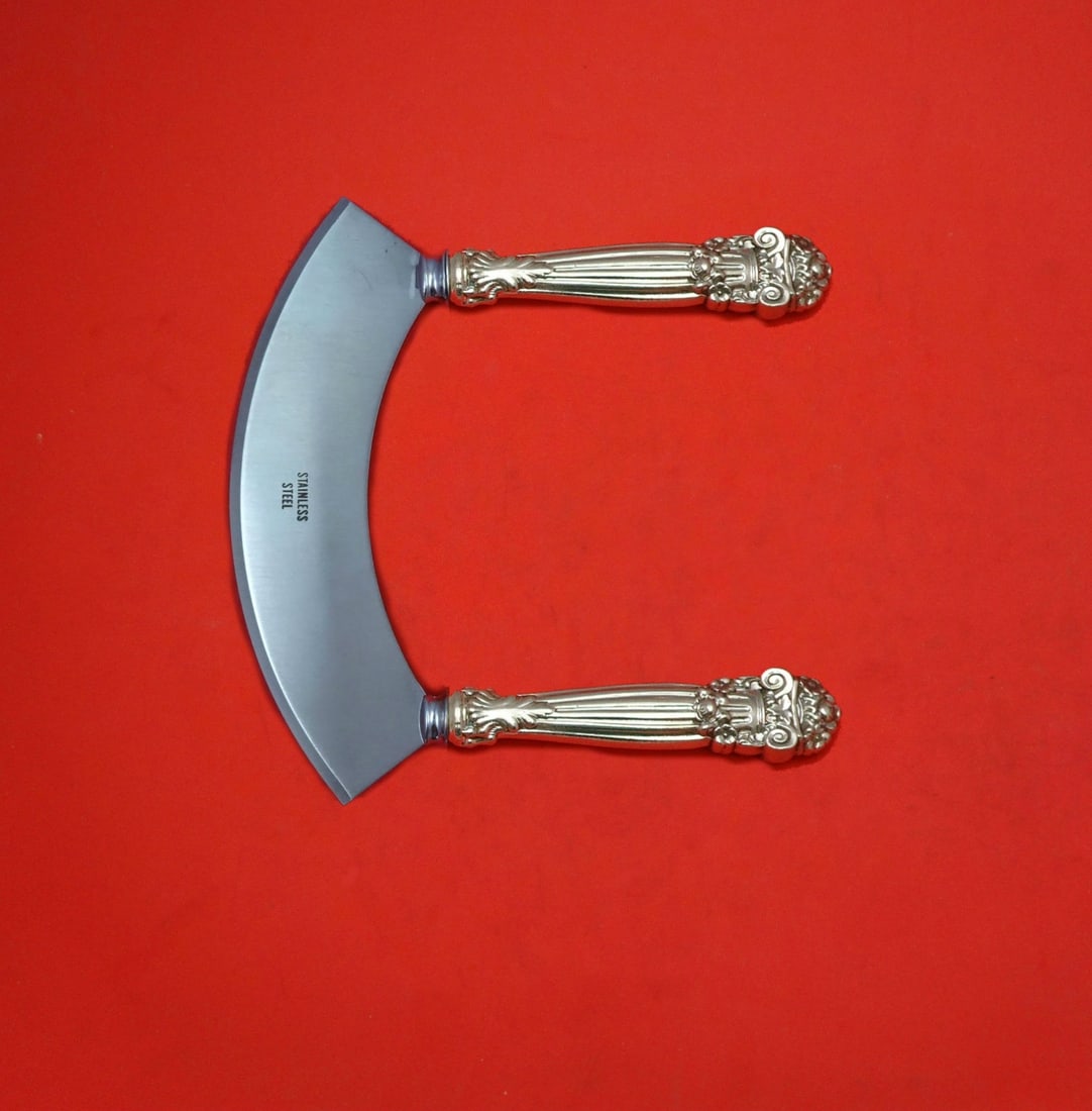 Towle Georgian Sterling Silver Mezzaluna Knife Custom Made 6 1/4 Inch: Towle Georgian Sterling Silver Mezzaluna Knife Custom Made 6 1/4 Inch Introducing the Georgian by Towle Sterling Silver Mezzaluna Knife, a beautifully crafted culinary tool designed for the modern che