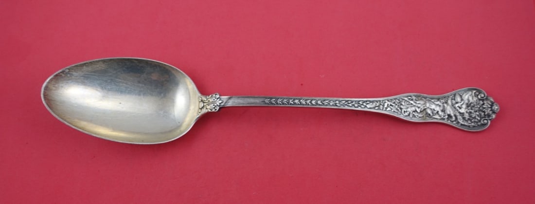 Tiffany & Co Olympian Sterling Silver Stuffing Spoon 12.5": Tiffany & Co Olympian Sterling Silver Stuffing Spoon 12.5" This exquisite stuffing spoon from Tiffany & Co. features the timeless Olympian pattern, showcasing the craftsmanship and elegance associated