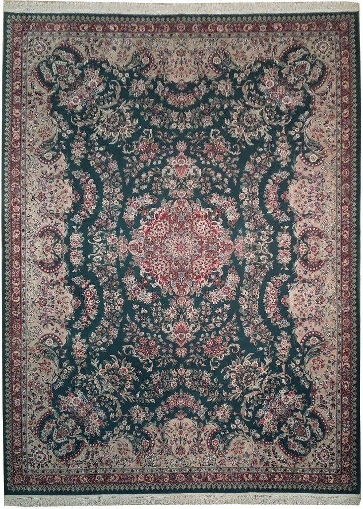 Luxurious 9' x 12' Fine Emerald Green French Pattern Rug: Luxurious 9' x 12' Fine Emerald Green French Pattern Rug Free continental US Shipping Elevate your home decor with this 9' x 12' Fine Emerald Green French Pattern Rug, a stunning blend of luxury and s