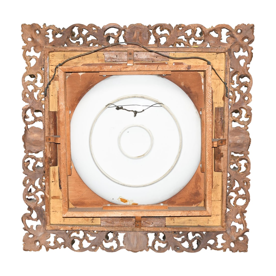 C.A. Stutz German Porcelain Charger Young Maiden Circa 1900 Framed Art: C.A. Stutz German Porcelain Charger Young Maiden Circa 1900 Framed Art This exquisite German porcelain charger, created circa 1900, features a beautifully detailed depiction of a young maiden. The art