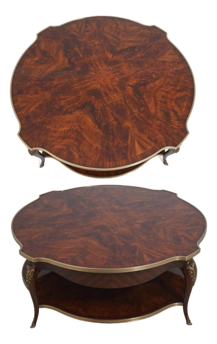 Mahogany Coffee Table from Althorp Collection Model 51040 with Brass Ormolu: Mahogany Coffee Table from Althorp Collection Model 51040 with Brass Ormolu This coffee table from the Althorp Collection by Theodore Alexander features high-quality construction and an impressive, la
