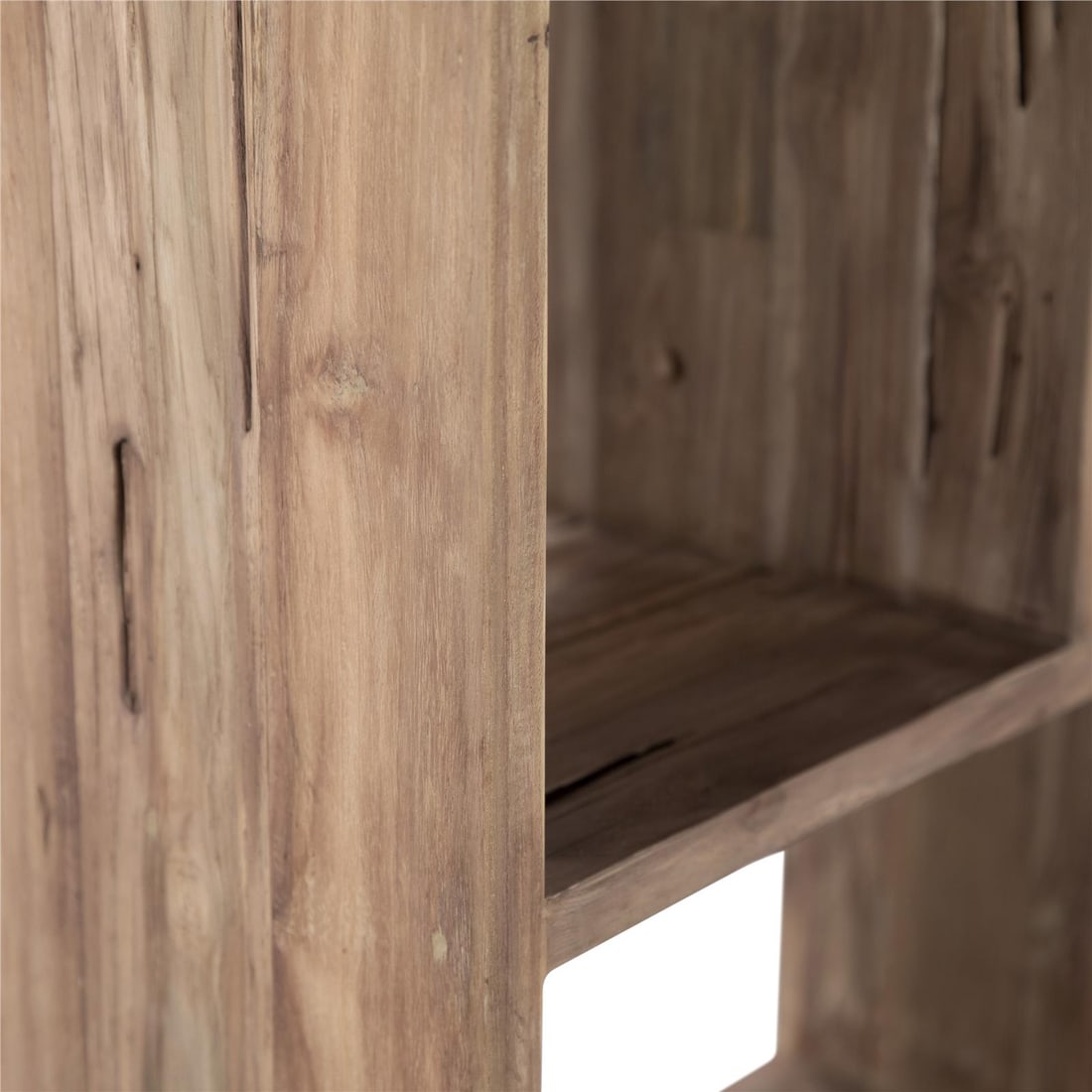 Eco-Friendly Mariz Tall Bookcase Reclaimed Teak Wood 88H 39W 12D: Eco-Friendly Mariz Tall Bookcase Reclaimed Teak Wood 88H 39W 12D Discover the beauty of sustainable living with this Elegant Reclaimed Teak Bookcase, thoughtfully designed in an antique style. Crafted