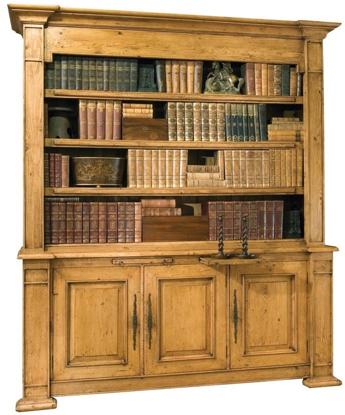 Port Eliot French Provincial Pine Bookcase Almond Finish 91H x 84W x 23D: Port Eliot French Provincial Pine Bookcase Almond Finish 91H x 84W x 23D Introducing an Elegant French Provincial Style Pine Bookcase, meticulously crafted from Olde European Pine with an Almond Old P