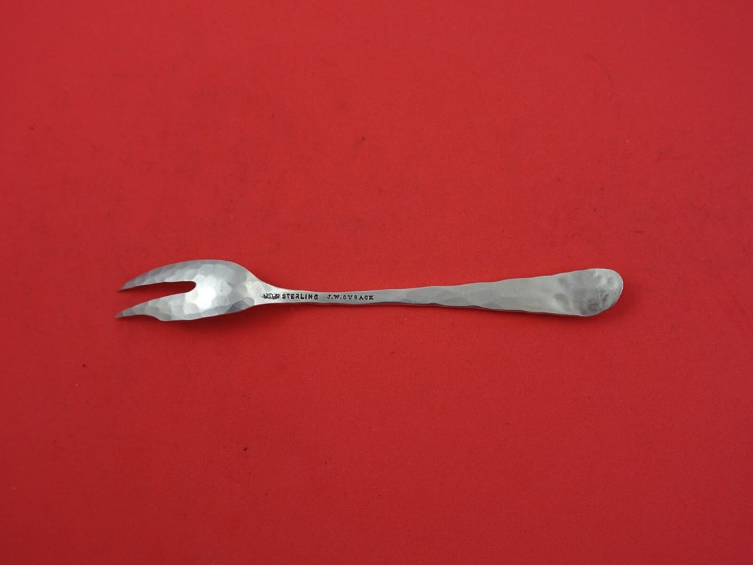 Shiebler Medallion Etruscan Sterling Silver Cheese Fork 2-Tine Warrior 5 3/8": Shiebler Medallion Etruscan Sterling Silver Cheese Fork 2-Tine Warrior 5 3/8" This exquisite Sterling Silver Cheese Fork features the Medallion pattern, also known as Etruscan or Homeric, by the renow