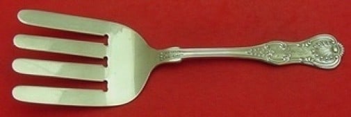 Dominick & Haff King Sterling Silver Asparagus Fork 9 1/8 Inches: Dominick & Haff King Sterling Silver Asparagus Fork 9 1/8 Inches This exquisite asparagus fork features the elegant King pattern by Dominick & Haff. Crafted from high-quality sterling silver, this ser