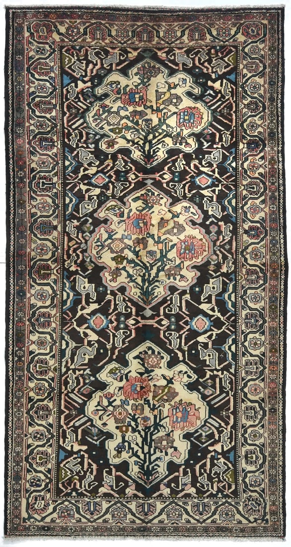 Handmade Vintage Floral Wool Runner Rug 5'5 x 10'2 Unique Tribal Design: Handmade Vintage Floral Wool Runner Rug 5'5 x 10'2 Unique Tribal Design This exquisite handmade vintage wool oriental rug features a beautiful floral design, perfect for enhancing the decor of your ki
