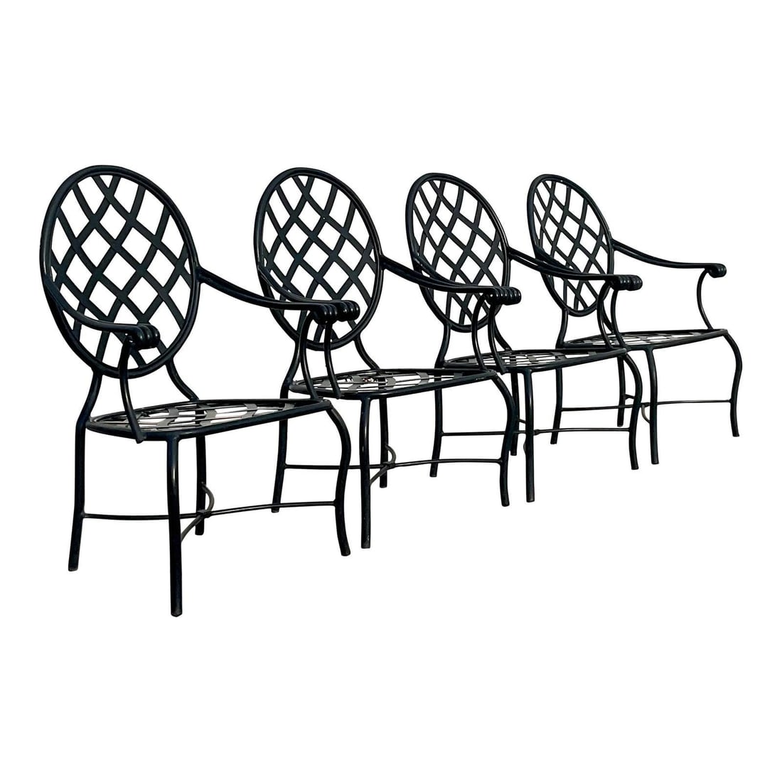 Brown Jordan Vintage Coastal Aluminum Dining Chairs Set of 4 (1 of 5)