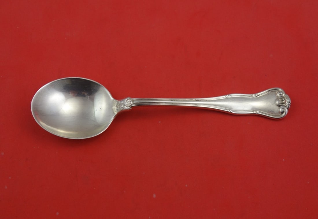 Tiffany & Co Provence Sterling Silver Cream Soup Spoon 6 7/8": Tiffany & Co Provence Sterling Silver Cream Soup Spoon 6 7/8" This exquisite cream soup spoon from the Provence pattern by Tiffany & Co. is crafted from high-quality sterling silver. Measuring 6 7/8 i