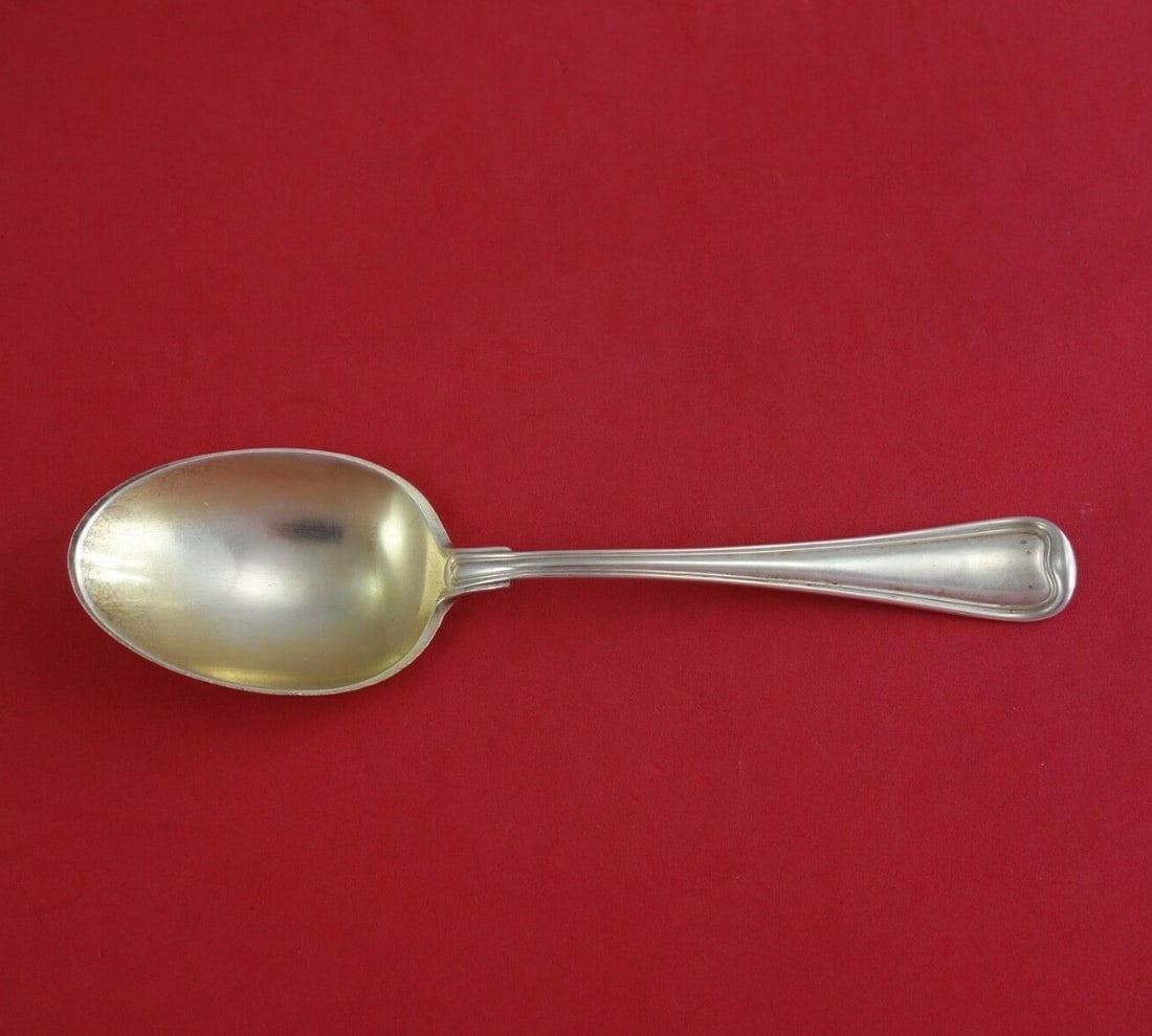 Gorham Old French Sterling Silver Gold Washed Preserve Spoon 7 1/4": Gorham Old French Sterling Silver Gold Washed Preserve Spoon 7 1/4" This exquisite Old French preserve spoon by Gorham showcases a beautiful gold wash finish and is crafted from high-quality sterling