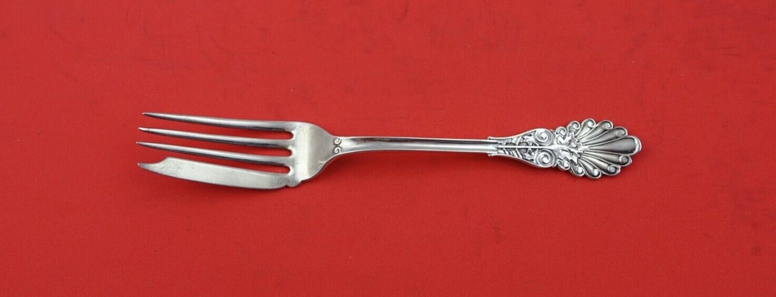 Wood and Hughes Grecian Sterling Silver Salad Fork 6 Inch Monogrammed: Wood and Hughes Grecian Sterling Silver Salad Fork 6 Inch Monogrammed This exquisite salad fork, crafted by Wood and Hughes, features the elegant Grecian pattern and is made of high-quality sterling s