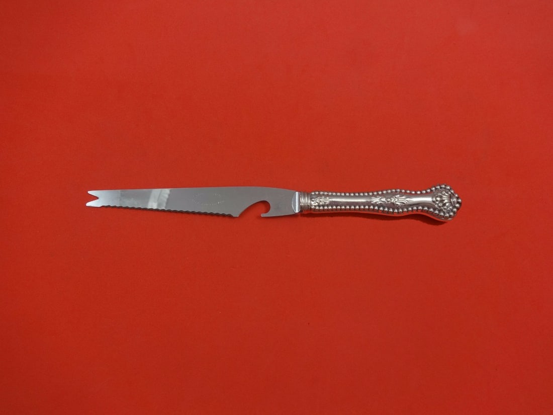 Dominick & Haff Charles II Sterling Silver Bar Knife 9 1/8 Custom Made: Dominick & Haff Charles II Sterling Silver Bar Knife 9 1/8 Custom Made This exquisite Charles II bar knife is crafted by Dominick & Haff, a renowned maker known for their quality sterling silver piece