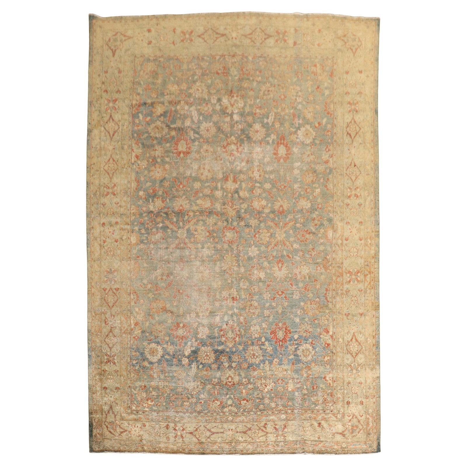 Antique Persian Mahal Rug Agra Style Wool Hand-Knotted 7'7 x 10'9: Antique Persian Mahal Rug Agra Style Wool Hand-Knotted 7'7 x 10'9 This stunning antique Persian Mahal rug features a traditional Agra style, showcasing the exquisite craftsmanship of the early 20th ce