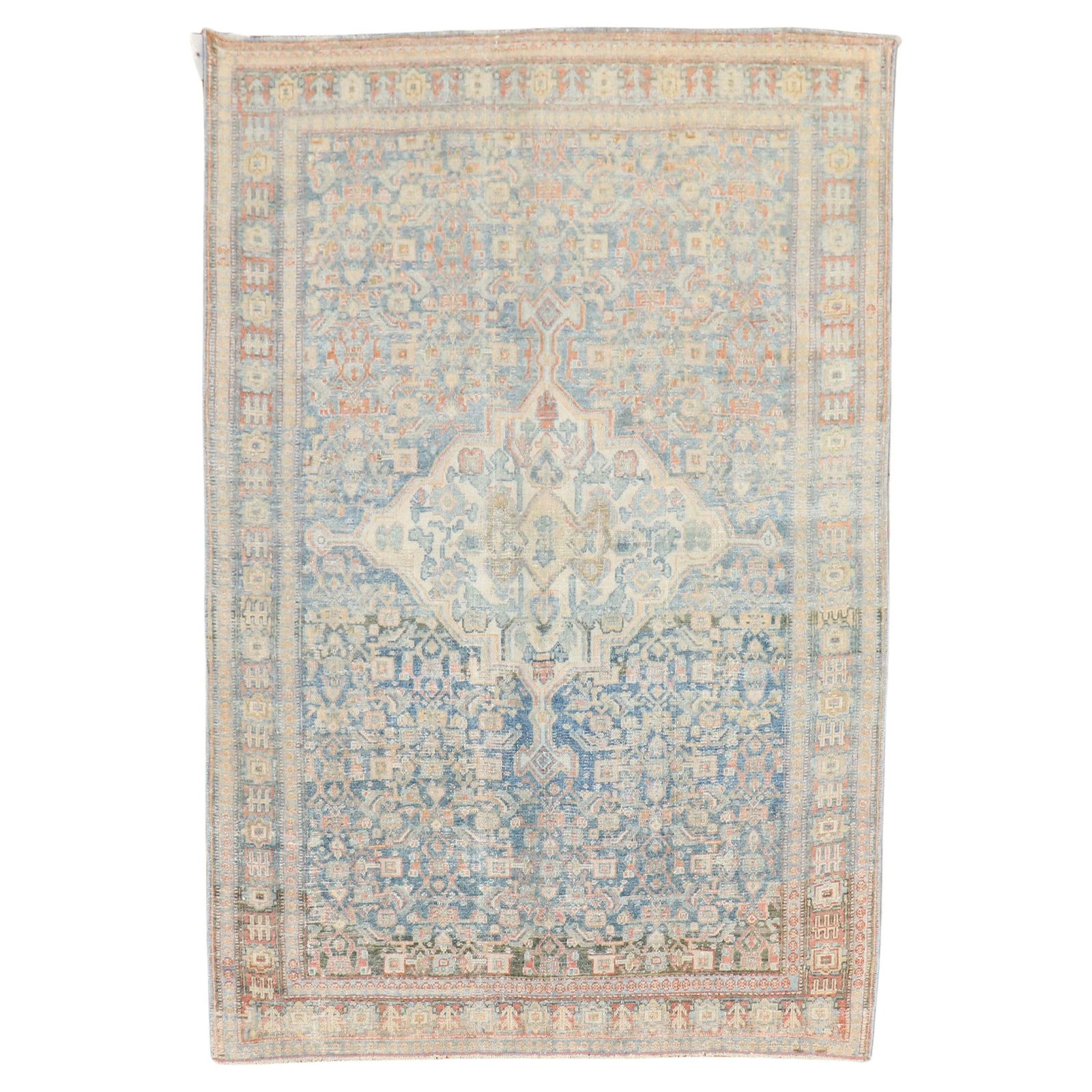 Zabihi Collection Antique Persian Senneh 39x55 Rug Hand-Woven Wool: Zabihi Collection Antique Persian Senneh 39x55 Rug Hand-Woven Wool The Zabihi Collection Antique Persian Senneh Scatter Size Rug showcases exquisite craftsmanship from the early 20th century. Measurin