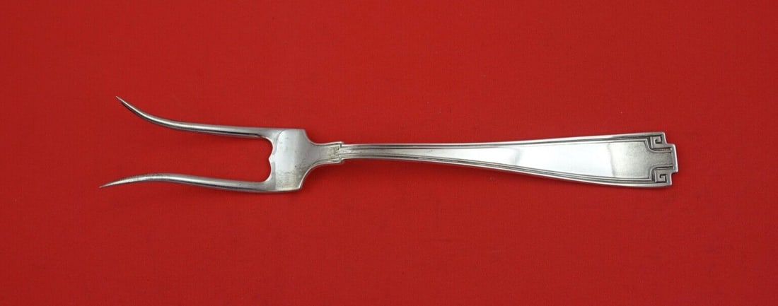 Gorham Etruscan Sterling Silver Roast Beef Serving Fork 7 Custom Made: Gorham Etruscan Sterling Silver Roast Beef Serving Fork 7 Custom Made This exquisite roast beef serving fork showcases the Etruscan pattern by Gorham, a hallmark of fine craftsmanship. Made of high-qu