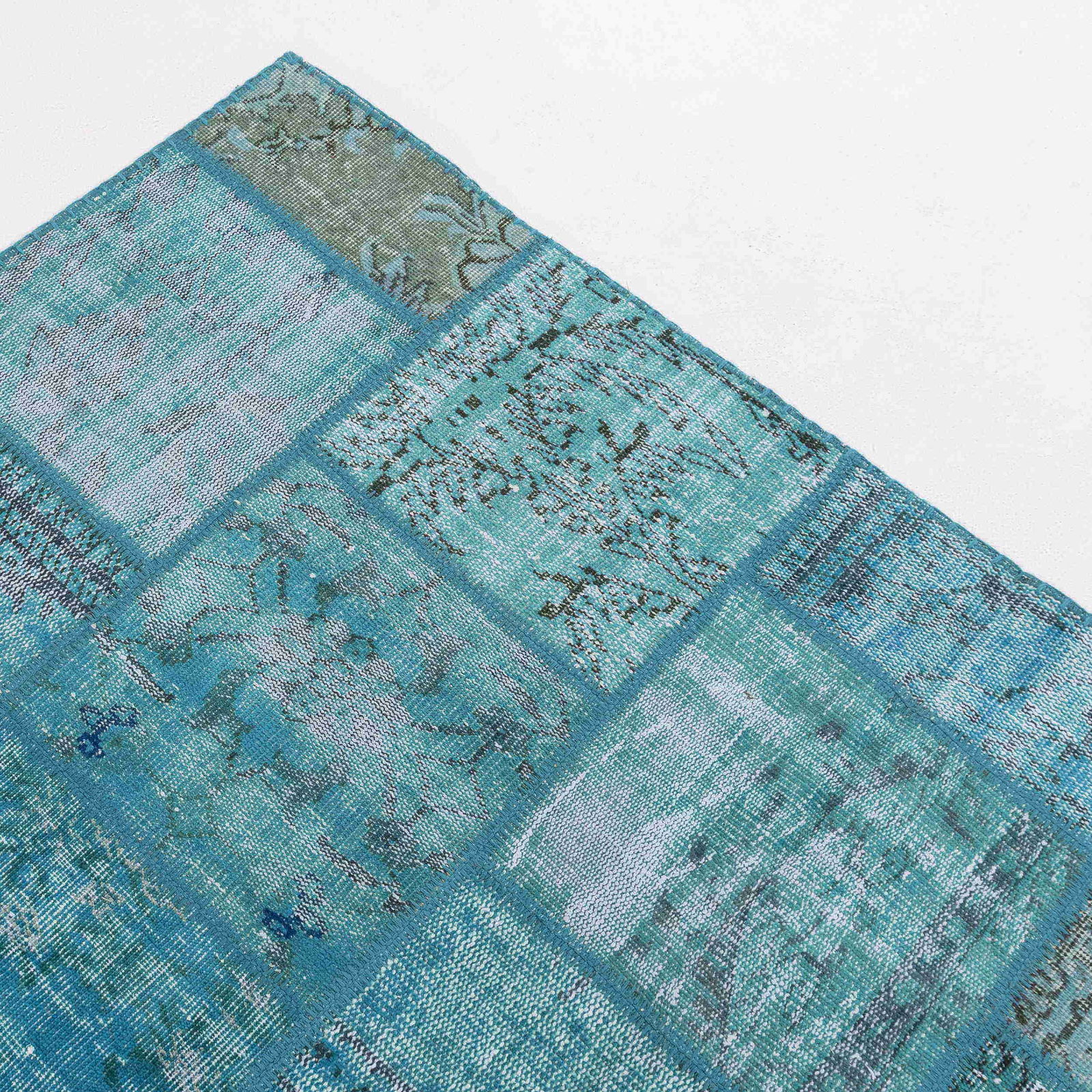 Authentic Handmade Patchwork Wool Carpet 78.7 x 118.1 - 5