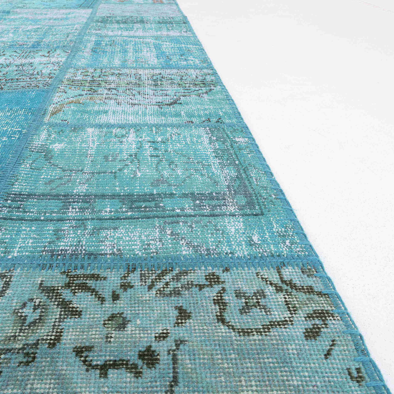 Authentic Handmade Patchwork Wool Carpet 78.7 x 118.1 - 6