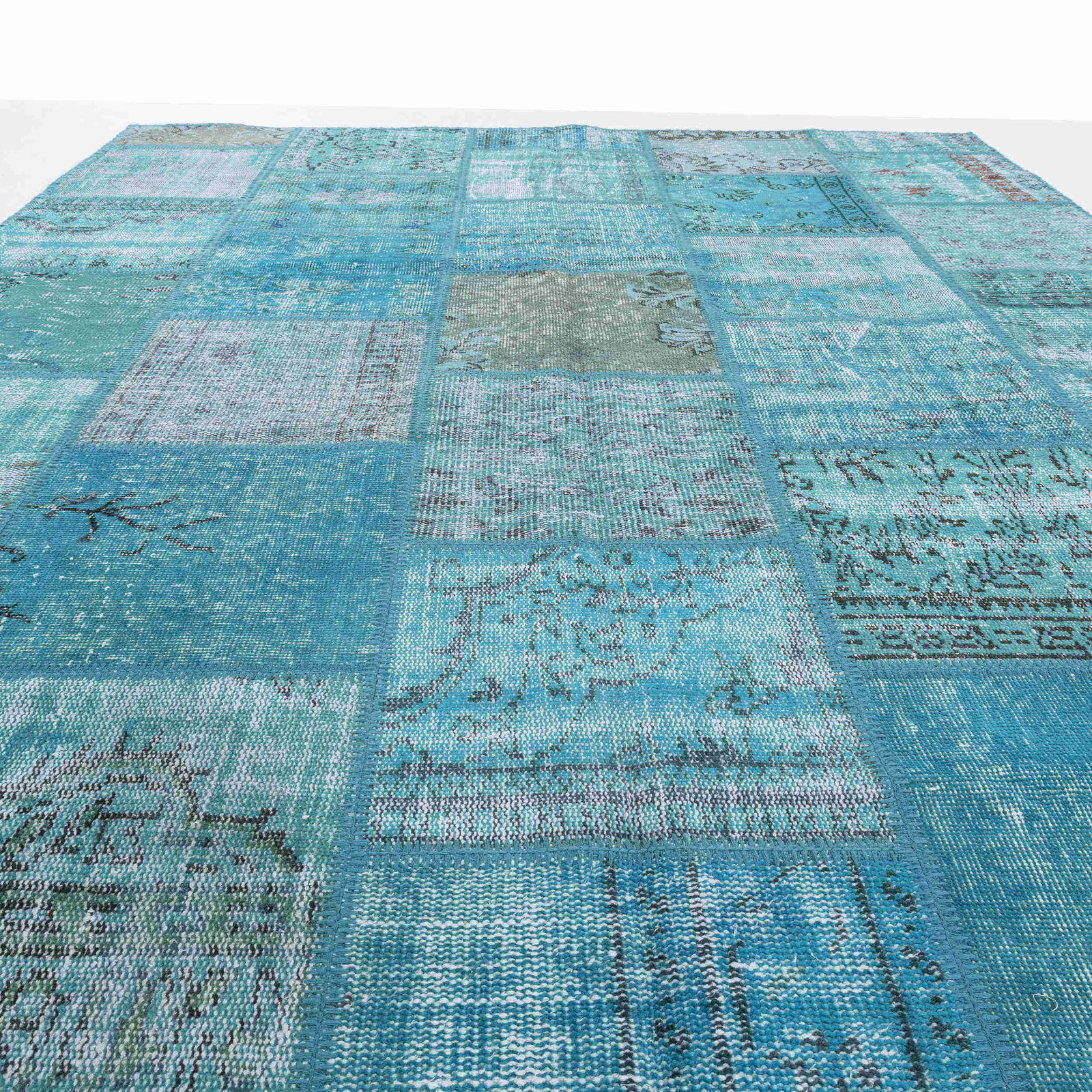 Authentic Handmade Patchwork Wool Carpet 78.7 x 118.1 - 8