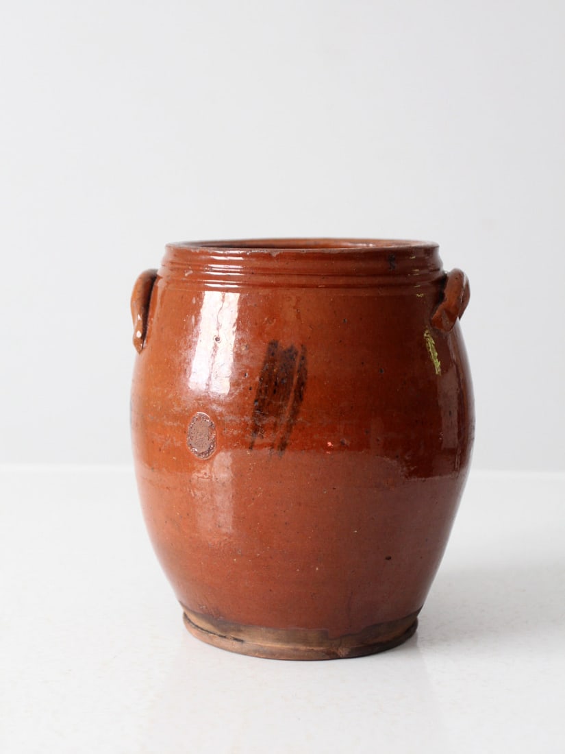 Handcrafted Vintage Studio Pottery Vase with Russet Glaze (1 of 11)