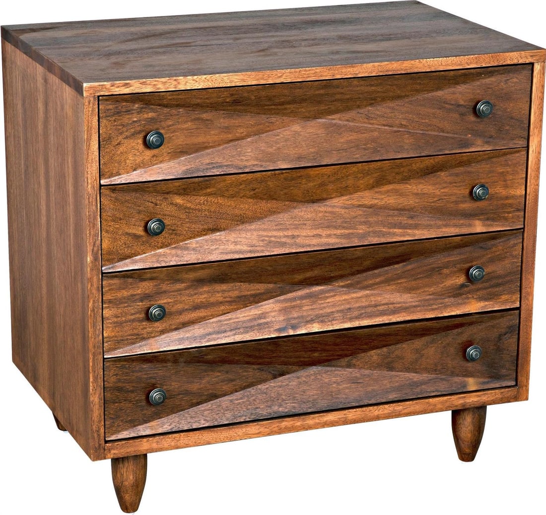 Noir Diamond Collection Walnut Chest English Traditional Style (1 of 18)