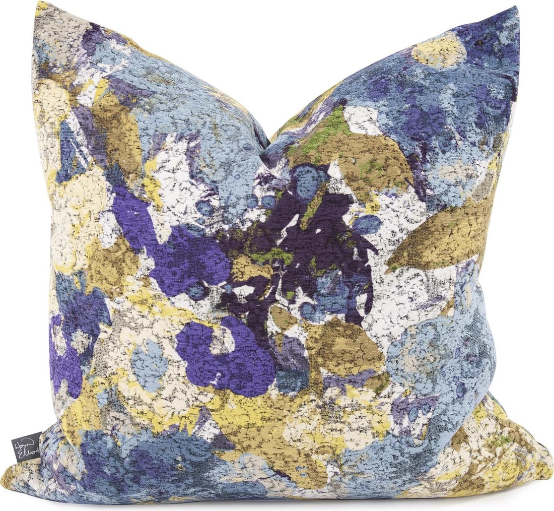 Howard Elliott Eclectic Purple Pillow 20x20 with Hidden Zipper: Howard Elliott Eclectic Purple Pillow 20x20 with Hidden Zipper Introducing the Stanton Purple Pillow, a stylish and comfortable addition to your home decor. This square pillow measures 20 inches by 20