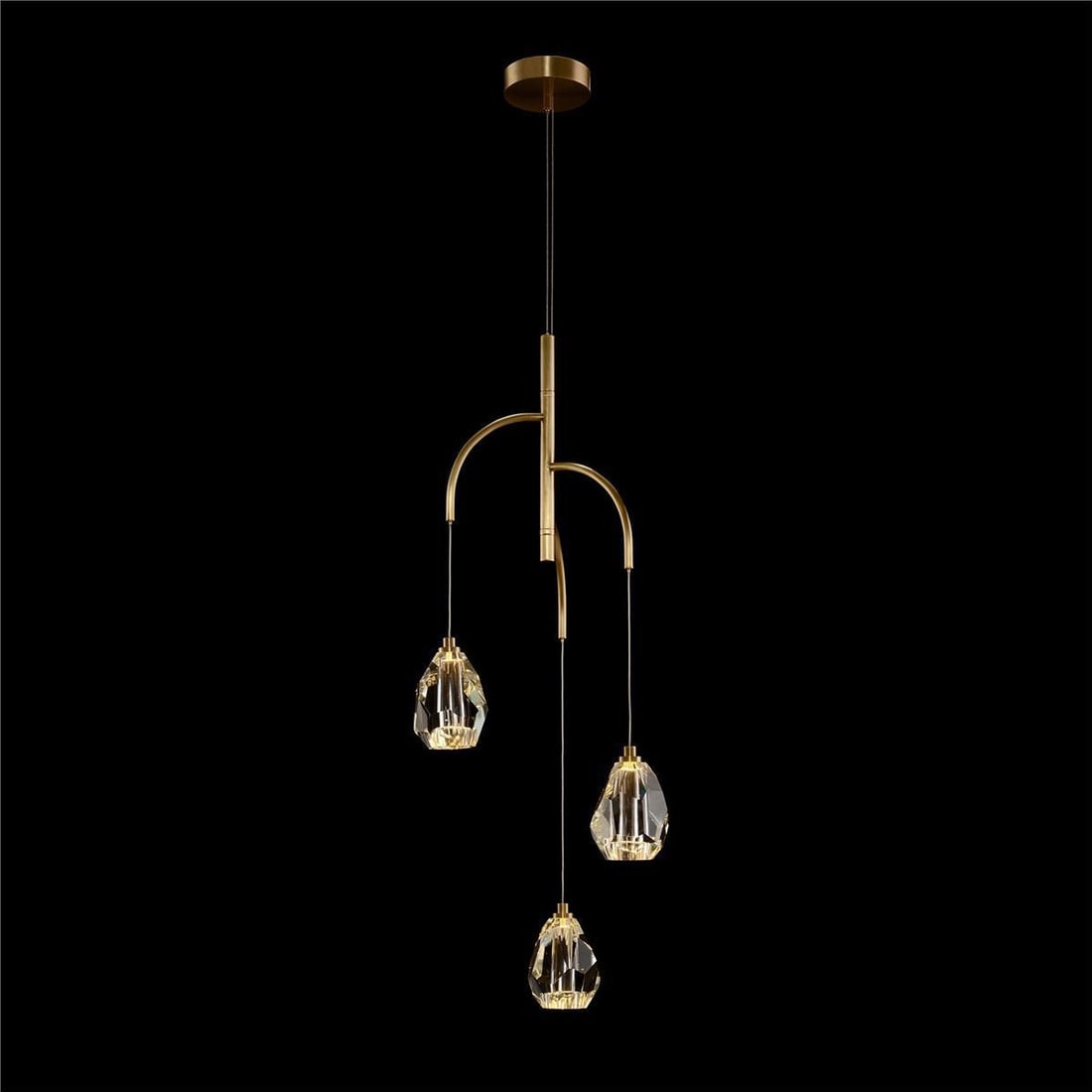 John-Richard Brass Crystal Chandelier 3-Light UL-Listed: John-Richard Brass Crystal Chandelier 3-Light UL-Listed Illuminate your home with this luxurious antique-style crystal chandelier. Crafted in a stunning vintage design, this chandelier is made of cut