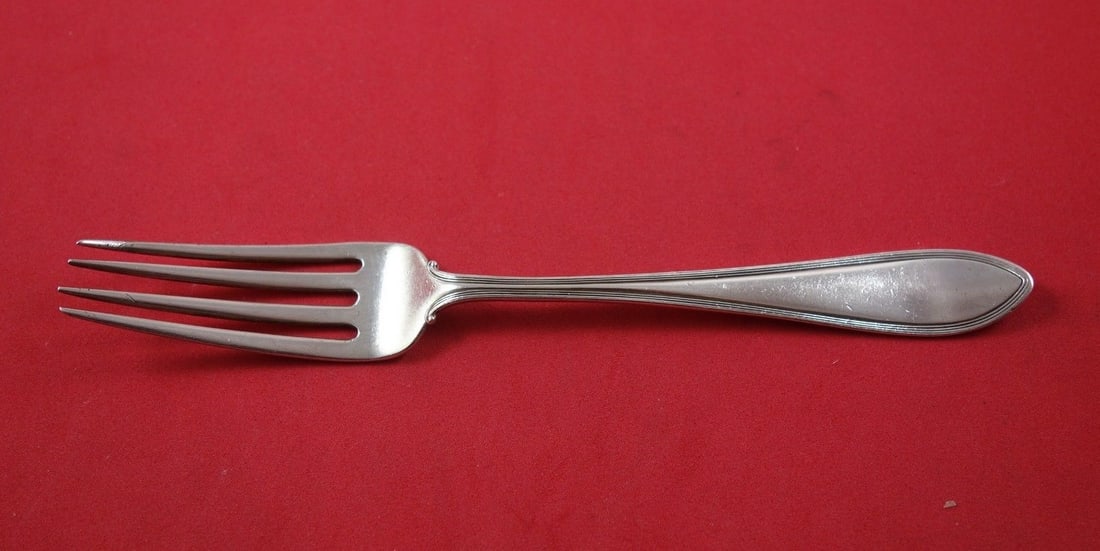 Frank Smith Pilgrim Sterling Silver Fork 6 7/8 Inch Flatware: Frank Smith Pilgrim Sterling Silver Fork 6 7/8 Inch Flatware This exquisite fork, crafted in sterling silver, features the elegant Pilgrim pattern by renowned silversmith Frank Smith. Measuring 6 7/8