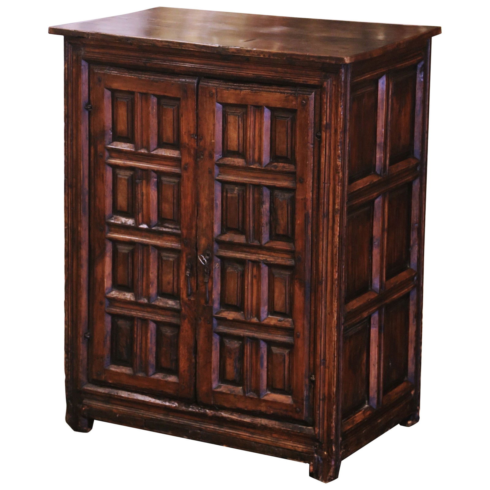 Early 18th Century Spanish Baroque Carved Walnut Buffet Cabinet (1 of 7)