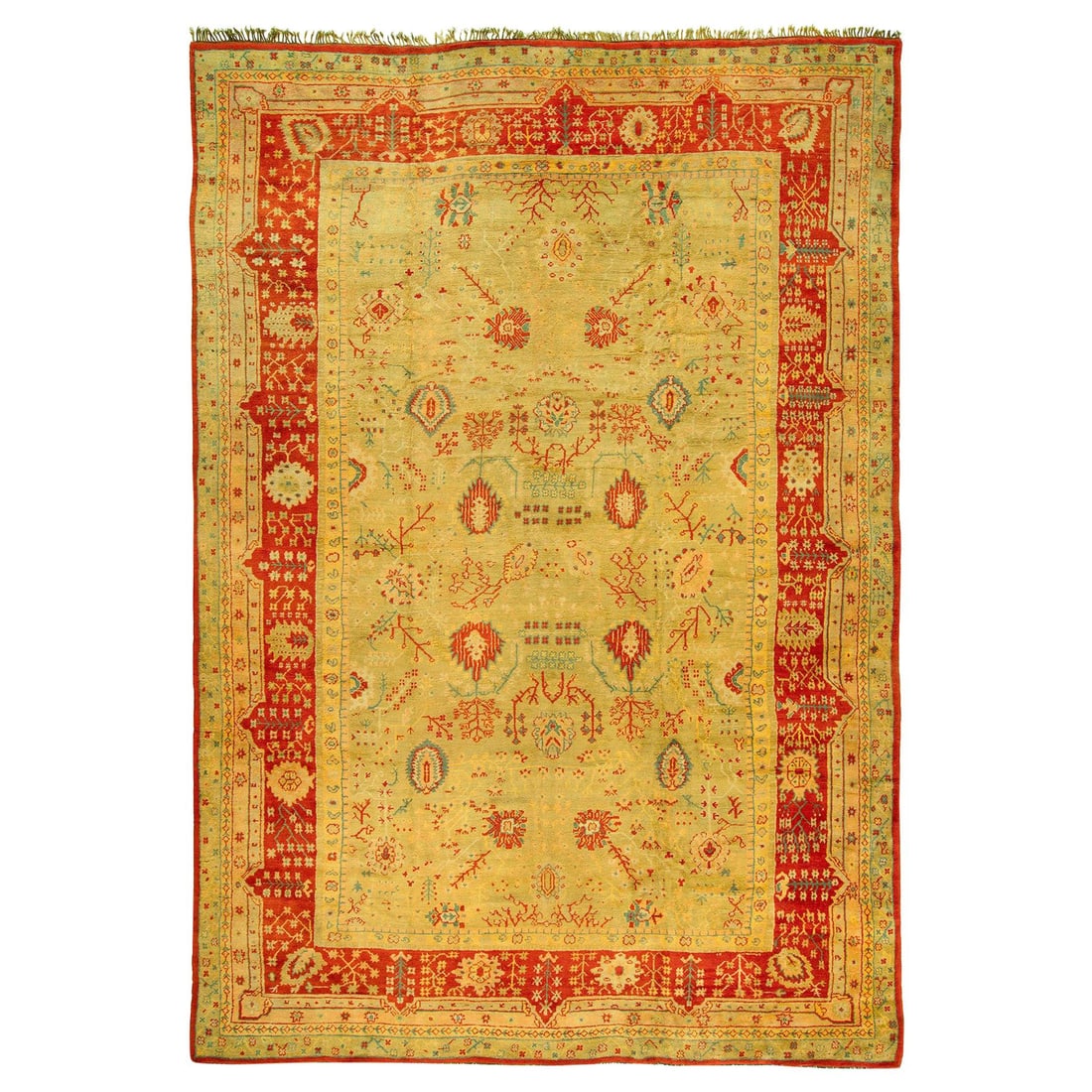 Zabihi Collection Oversize Antique Turkish Oushak Rug 159 x 230 in Wool Hand-Knotted (1 of 12)