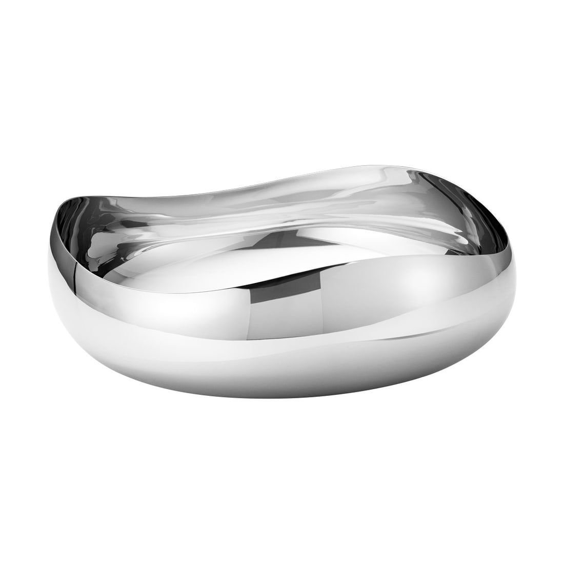 Georg Jensen Cobra Large Mirror Polished Stainless Steel Serving Bowl: Georg Jensen Cobra Large Mirror Polished Stainless Steel Serving Bowl This exquisite large serving bowl from the Cobra collection by Georg Jensen is a stunning addition to any dining experience. Craft