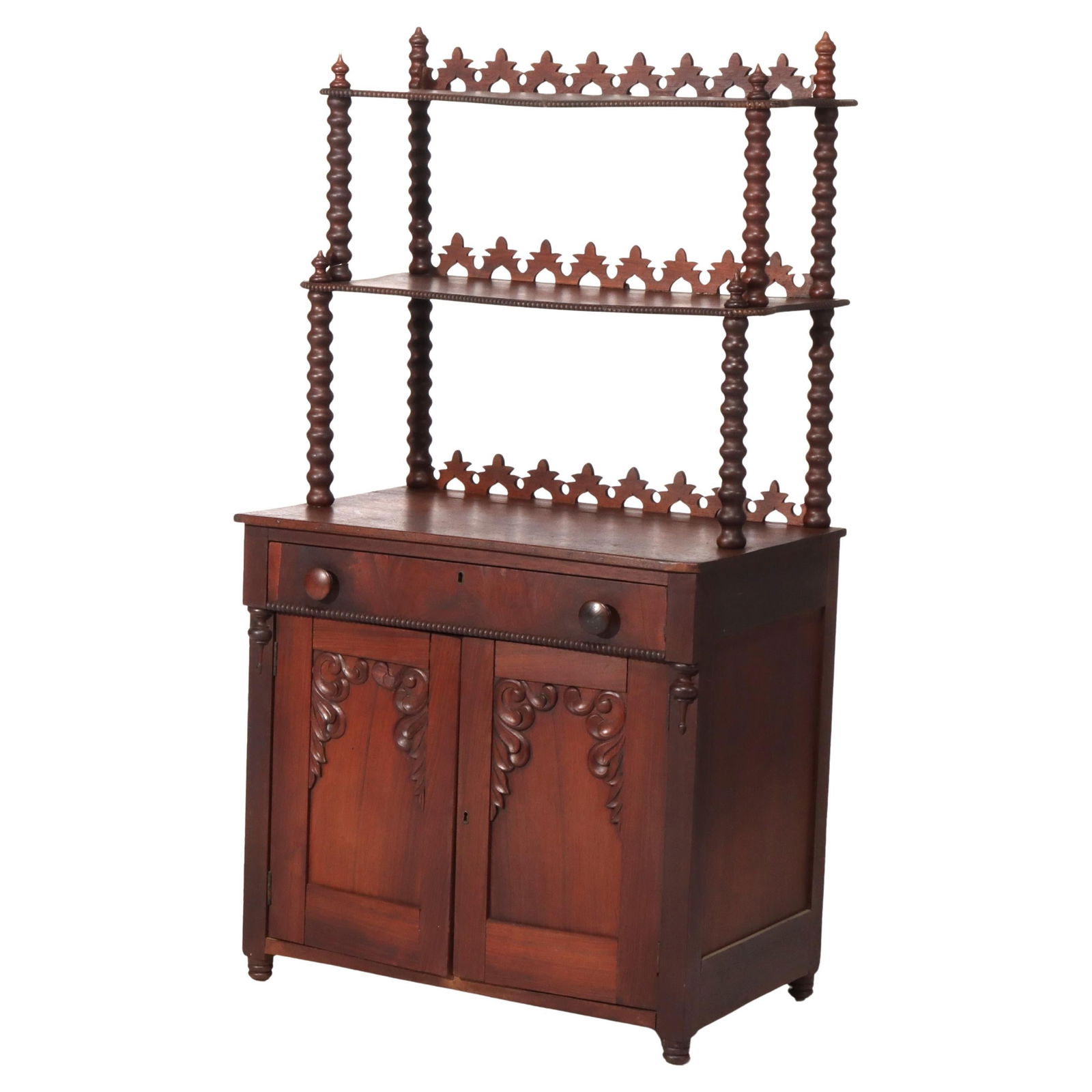 Victorian Walnut Etagere 2-Shelf Server C1880 Antique (1 of 18)