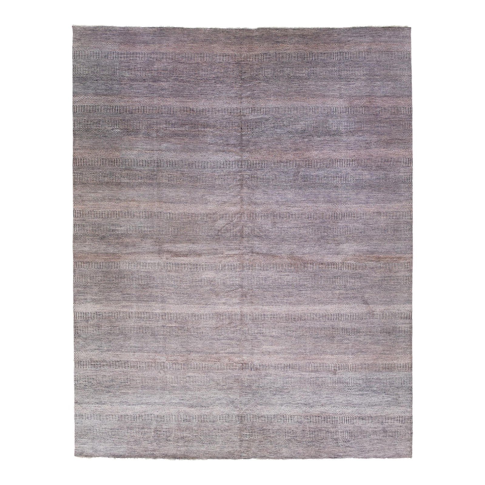 Contemporary Gray Wool Rug Modern Savannah Geometric Design 11'10 x 15'1: Contemporary Gray Wool Rug Modern Savannah Geometric Design 11'10 x 15'1 Enhance your living space with this exquisite Contemporary Savannah handmade wool rug. Featuring a striking all-over geometric