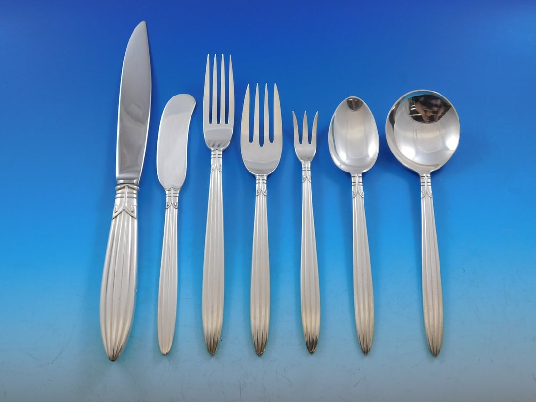 Reed & Barton Jubilee Sterling Silver Flatware Set 56 Pieces with Storage Chest: Reed & Barton Jubilee Sterling Silver Flatware Set 56 Pieces with Storage Chest This exquisite Jubilee flatware set by Reed & Barton features 56 pieces crafted from high-quality sterling silver, perfe