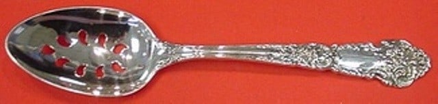 Reed & Barton French Renaissance Sterling Silver 9-Hole Serving Spoon: Reed & Barton French Renaissance Sterling Silver 9-Hole Serving Spoon Elevate your dining experience with this exquisite French Renaissance slotted serving spoon by Reed & Barton. Crafted from high-qu