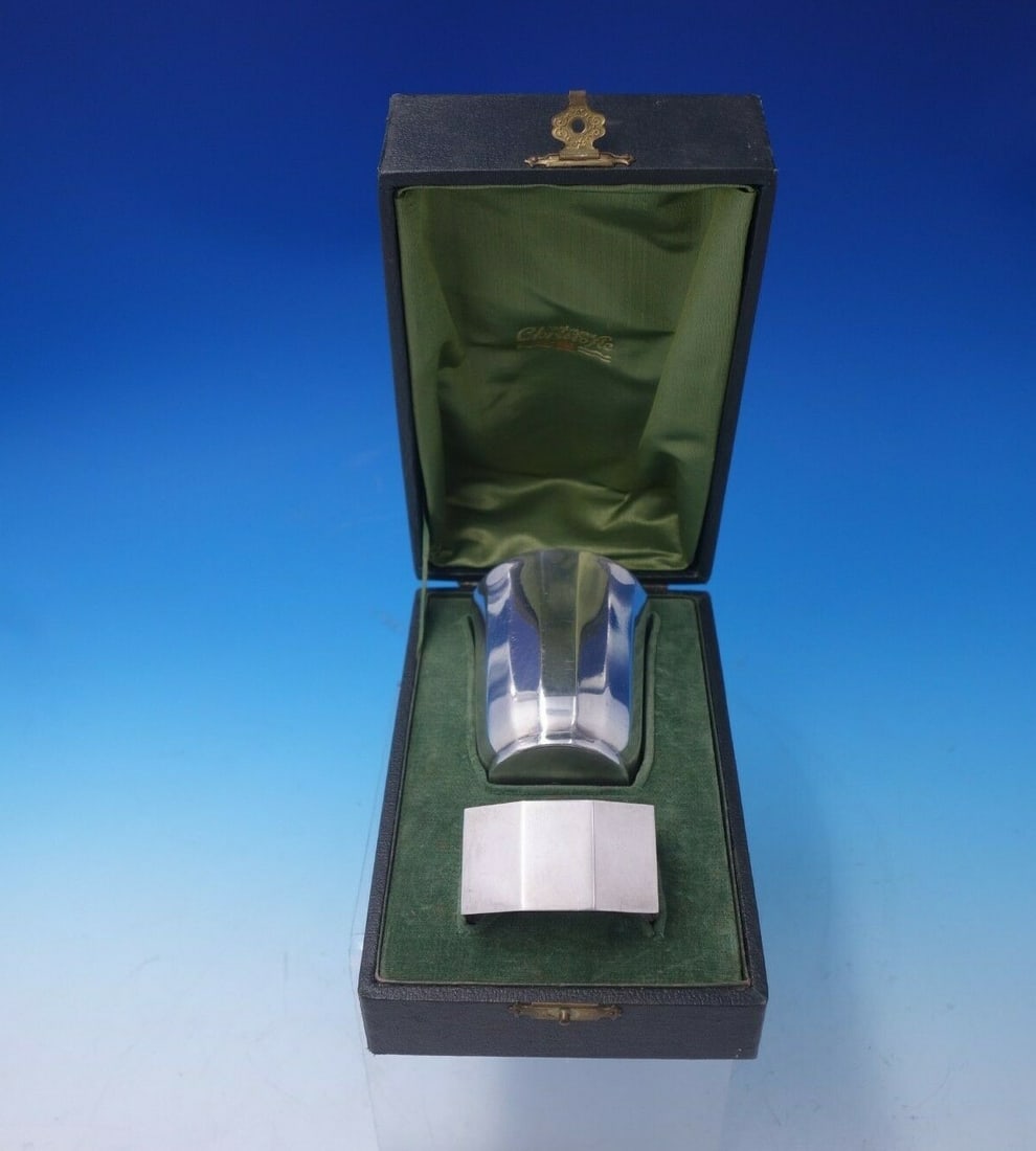 Christofle Silverplate 2pc Traveling Set Drinking Cup Napkin Ring in Box: Christofle Silverplate 2pc Traveling Set Drinking Cup Napkin Ring in Box This exquisite Christofle silverplate two-piece traveling set is perfect for those who appreciate elegance on the go. The set i