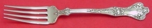 Gorham Patrician Sterling Silver Dinner Fork 7 7/8" Flatware: Gorham Patrician Sterling Silver Dinner Fork 7 7/8" Flatware Elevate your dining experience with this exquisite Patrician dinner fork by Gorham. Crafted from high-quality sterling silver, this fork me