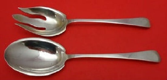 Gorham Covington Sterling Silver Salad Serving Set 2pc 8 7/8": Gorham Covington Sterling Silver Salad Serving Set 2pc 8 7/8" Enhance your dining experience with this exquisite Covington Salad Serving Set by Gorham. This all-sterling silver set features a beautifu