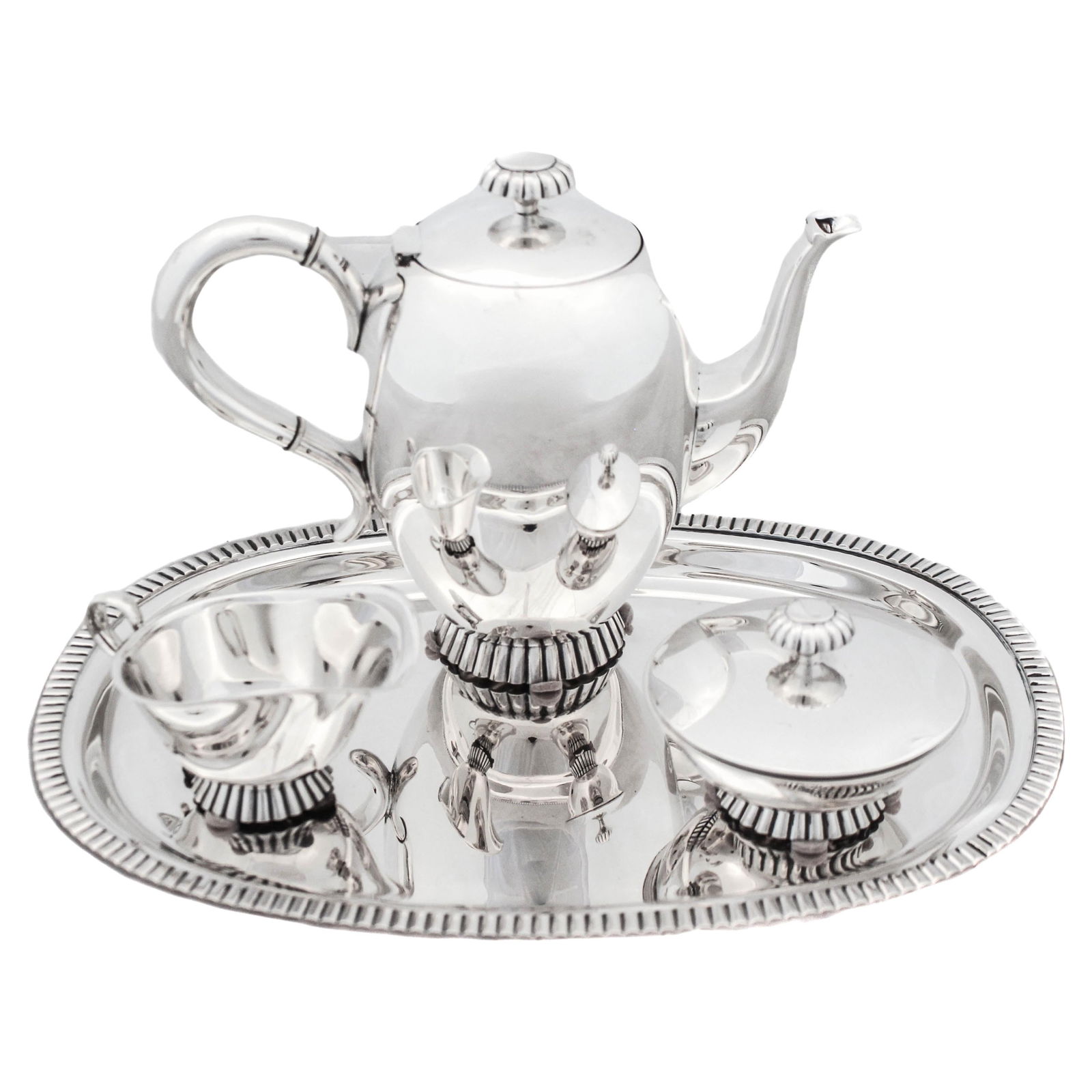 Art Deco Sterling Silver Tea Set from Austria circa 1920s (1 of 6)