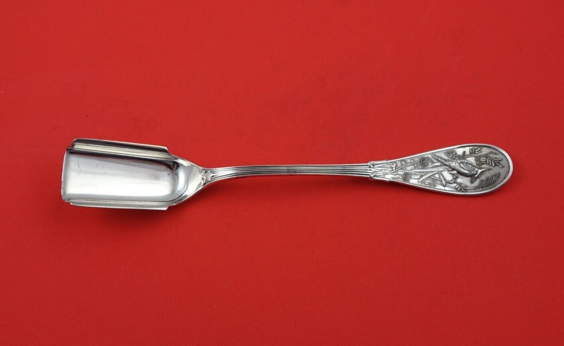 Tiffany & Co Japanese Sterling Silver Cheese Scoop 8 3/4" Monogrammed: Tiffany & Co Japanese Sterling Silver Cheese Scoop 8 3/4" Monogrammed This exquisite cheese scoop from Tiffany & Co. features the elegant Japanese pattern and is crafted from high-quality sterling sil
