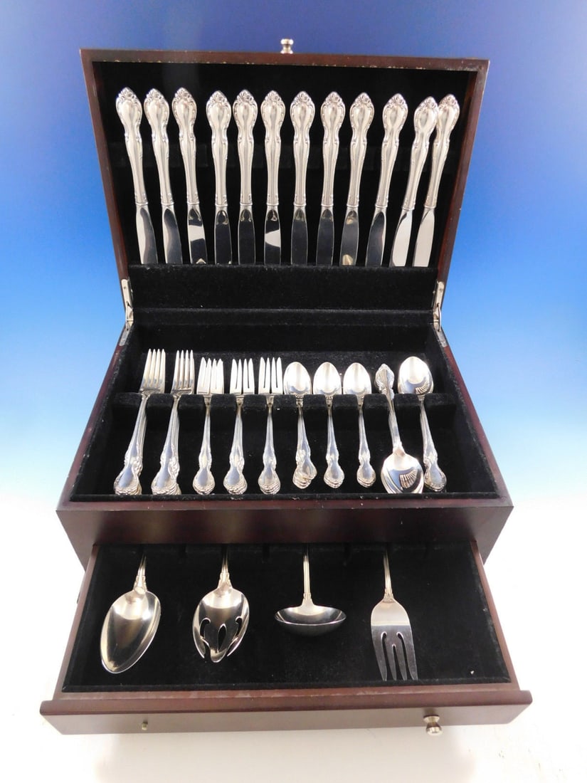 Alvin Pirouette Sterling Silver Flatware Set for 12 - 64 Pieces (1 of 8)