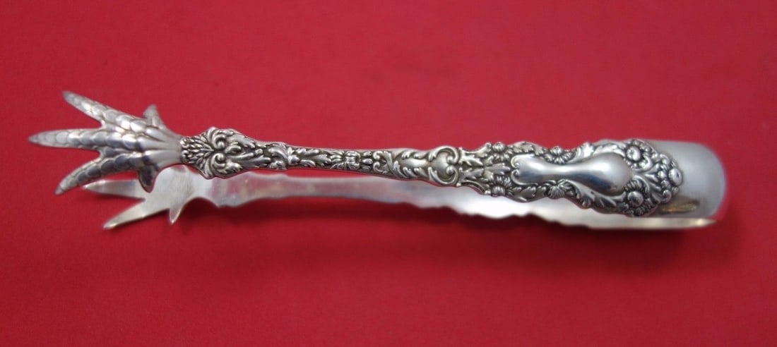 Gorham Imperial Chrysanthemum Sterling Silver Sugar Tong 5.5": Gorham Imperial Chrysanthemum Sterling Silver Sugar Tong 5.5" This exceptional large sugar tong is crafted from sterling silver by Gorham, featuring the elegant Imperial Chrysanthemum pattern. Measuri